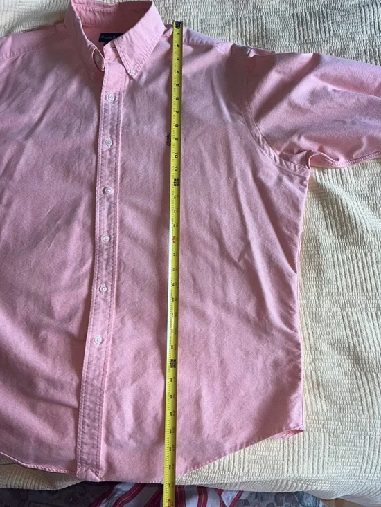 Men’s Ralph Lauren Classic Fit Peach Pink Button-Down Shirt | Size XL - Picture 5 of 7